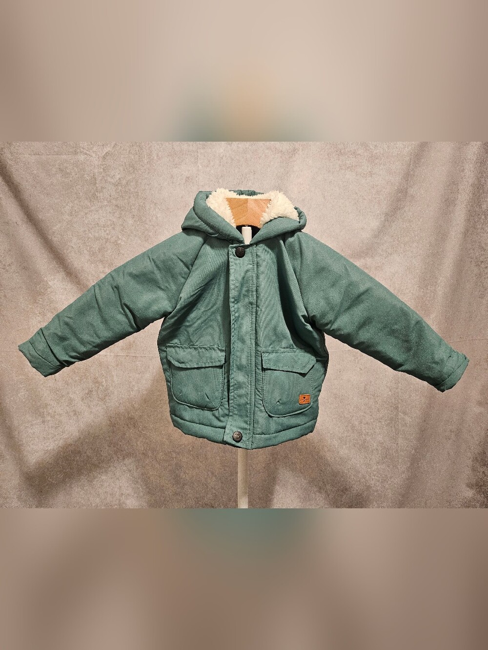 7 For All Mankind Kids Hooded Winter Jacket - Teal Green 18 Mon